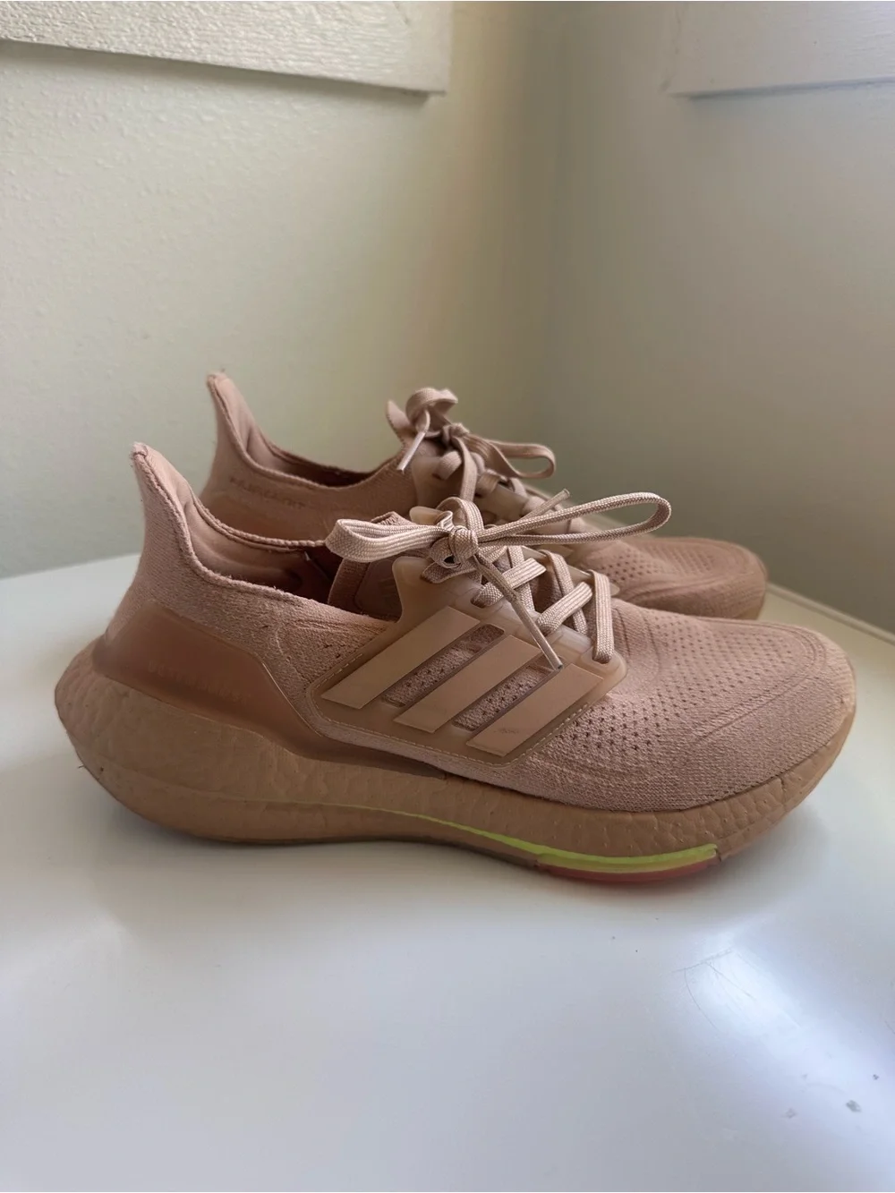 Adidas Women’s Blush Pink Knit Running Sneakers